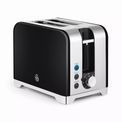 Swan - Solace 2 Slice Stainless Steel Toaster - Black additional 1