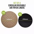 Tower - 4 Pack Air Fryer Liners 5-7 Litres additional 3