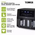 Tower - Vortex 8L Vizion Dual Basket Air Fryer additional 5