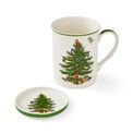 Spode Christmas Tree Mug and Coaster Set additional 1