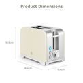 Swan - Solace 2 Slice Stainless Steel Toaster - Cream additional 4