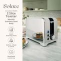 Swan - Solace 2 Slice Toaster Stainless Steel additional 2