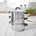 Tower - Essentials 18cm 3 Tier Stainless Steel Steamer additional 5