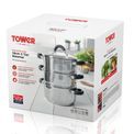 Tower - Essentials 18cm 3 Tier Stainless Steel Steamer additional 4