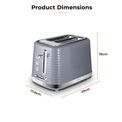 Tower - Saturn 2 Slice Toaster - Grey additional 4