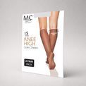 Marie Claire - Satin Sheen Knee High 2 Pair Pack Natural additional 2