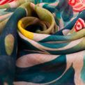Powder - Linen Mix Scarf Exotic Leaves additional 2