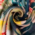 Powder - Linen Mix Scarf Exotic Leaves additional 6