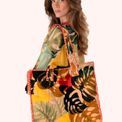 Powder - Velvet Tote Exotic Leaves additional 3