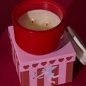Paddywax - Charmed Red Glass Candle with Heart Ceramic Lid Wild Fig &amp; Rose additional 6