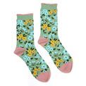Peace Of Mind - Ankle Socks Aqua Floral additional 1
