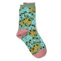 Peace Of Mind - Ankle Socks Aqua Floral additional 3