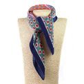 Peace Of Mind - Blue Mix Poppy Print Recycled Poly Pleated Neckerchief additional 1
