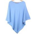 Peace Of Mind - Light Blue Recycled Poly/Viscose Blend Fine Knitted Poncho additional 2