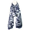 Peace Of Mind - Monochrome Abstract Tropical Print Recycled Poly Silk Feel Scarf additional 1