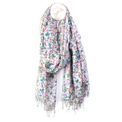 Peace Of Mind - Pastel Mix Floral Meadow Modal Scarf additional 1