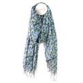 Peace Of Mind - Teal Blue Mix Ditsy Floral Scarf additional 1