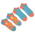 Peace Of Mind - Trainer Socks 2 Pair Pack Turquoise Graphic Flower additional 2