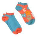 Peace Of Mind - Trainer Socks 2 Pair Pack Turquoise Graphic Flower additional 3