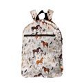 Eco Chic - Lightweight Foldable Backpack Beige Wild Horses additional 1