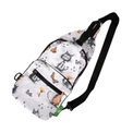 Eco Chic - Lightweight Foldable Crossbody Bag White Whimsy Cats additional 2