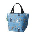 Eco Chic - Lightweight Foldable Lunch Bag Blue Whimsy Dogs additional 2