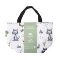Eco Chic - Lightweight Foldable Lunch Bag White Whimsy Cats additional 1