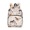 Eco Chic - Lightweight Foldable Mini Backpack Beige Wild Horses additional 1