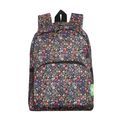 Eco Chic - Lightweight Foldable Mini Backpack Black Ditsy additional 1