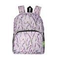 Eco Chic - Lightweight Foldable Mini Backpack Lilac Lavender with Dragonfly additional 1