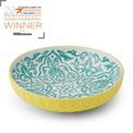 Mikasa - Yellow &amp; Blue Geometric Stoneware Bowl additional 1