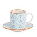 Nicola Spring - Espresso Cup &amp; Saucer Set - Blue additional 1