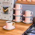 Nicola Spring - Espresso Cup &amp; Saucer Set - Orange additional 3