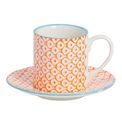 Nicola Spring - Espresso Cup &amp; Saucer Set - Orange additional 1