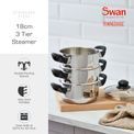 Swan - Towerhouse 18cm Steamer additional 7