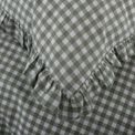 The Lyndon Company - Gingham Frilled Duvet Set Sage additional 2