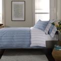 The Lyndon Company - Pinstripe Duvet Set Fog additional 3