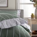 The Lyndon Company - Pinstripe Duvet Set Sage additional 2