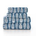 Lobster Creek - Small Fish Towel White &amp; Blue additional 1
