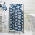 Lobster Creek - Small Fish Towel White &amp; Blue additional 2