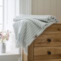 Lobster Creek - Salcombe Stripe Throw Sky Blue additional 3