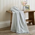 Lobster Creek - Salcombe Stripe Throw Sky Blue additional 1