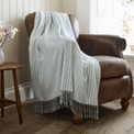 Lobster Creek - Salcombe Stripe Throw Sky Blue additional 2