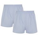 HJ Hall - Cotton Woven Boxers 2 Pair Pack Light Blue additional 1