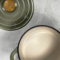 J&amp;L - 26cm Cast Iron Sage Green Round Casserole additional 2