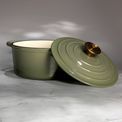 J&amp;L - 26cm Cast Iron Sage Green Round Casserole additional 4