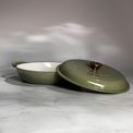 J&amp;L - 30cm Cast Iron Sage Green Shallow Casserole additional 3