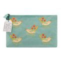 William Morris at Home - Strawberry Thief Large Powder Blue Embroidery Velvet Pouch additional 1