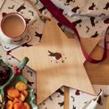 Cooksmart Christmas Robins Retreat Bamboo Star Shaped Board additional 2