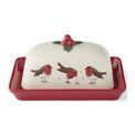 Cooksmart Christmas Robins Retreat Butter Dish additional 1